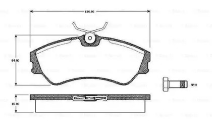 Комплект тормозных колодок BOSCH 0 986 TB2 667