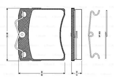 Комплект тормозных колодок BOSCH 0 986 TB2 669