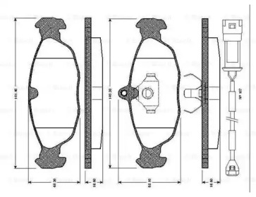 Комплект тормозных колодок BOSCH 0 986 TB2 677