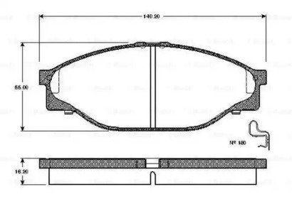 Комплект тормозных колодок BOSCH 0 986 TB2 684