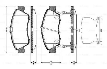 Комплект тормозных колодок BOSCH 0 986 TB2 686