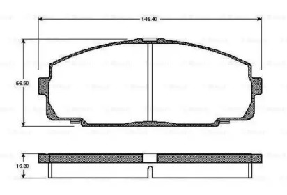 Комплект тормозных колодок BOSCH 0 986 TB2 688