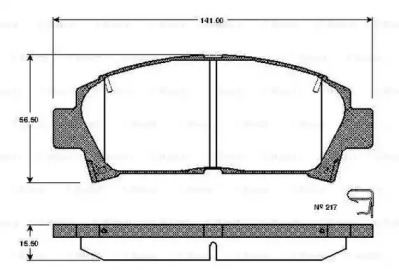 Комплект тормозных колодок BOSCH 0 986 TB2 690