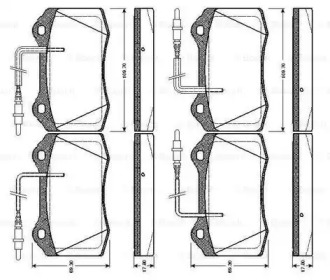 Комплект тормозных колодок BOSCH 0 986 TB2 694