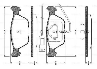 Комплект тормозных колодок BOSCH 0 986 TB2 697