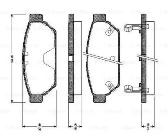 Комплект тормозных колодок BOSCH 0 986 TB2 698