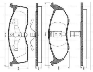 Комплект тормозных колодок BOSCH 0 986 TB2 700