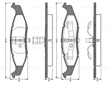 Комплект тормозных колодок BOSCH 0 986 TB2 704