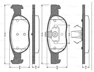 Комплект тормозных колодок BOSCH 0 986 TB2 731