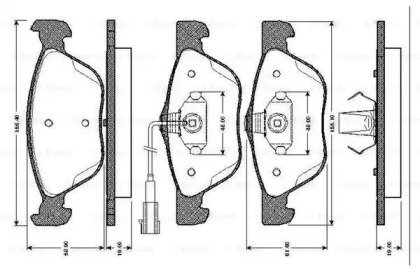 Комплект тормозных колодок BOSCH 0 986 TB2 733