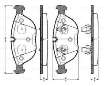 Комплект тормозных колодок BOSCH 0 986 TB2 744