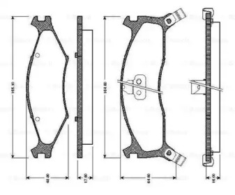 Комплект тормозных колодок BOSCH 0 986 TB2 747