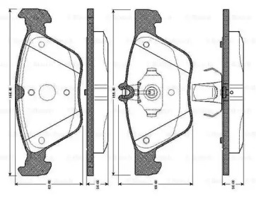 Комплект тормозных колодок BOSCH 0 986 TB2 748