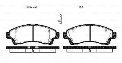 Комплект тормозных колодок BOSCH 0 986 TB2 759