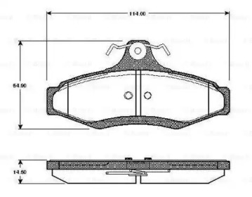 Комплект тормозных колодок BOSCH 0 986 TB2 762