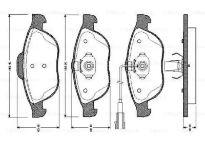 Комплект тормозных колодок BOSCH 0 986 TB2 767