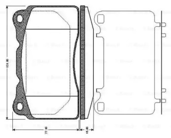 Комплект тормозных колодок BOSCH 0 986 TB2 770