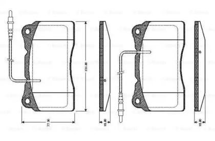 Комплект тормозных колодок BOSCH 0 986 TB2 771