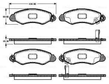 Комплект тормозных колодок BOSCH 0 986 TB2 785