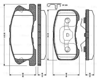 Комплект тормозных колодок BOSCH 0 986 TB2 794