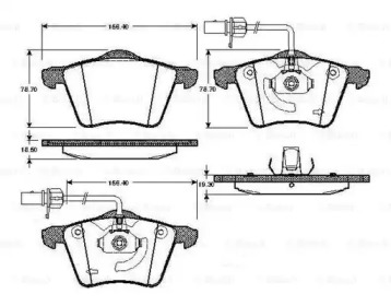 Комплект тормозных колодок BOSCH 0 986 TB2 795