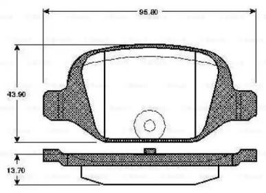 Комплект тормозных колодок BOSCH 0 986 TB2 796