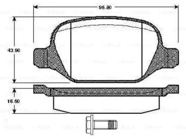 Комплект тормозных колодок BOSCH 0 986 TB2 797