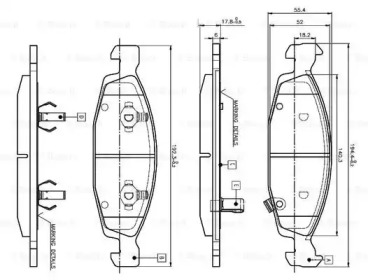 Комплект тормозных колодок BOSCH 0 986 TB2 801