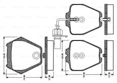 Комплект тормозных колодок BOSCH 0 986 TB2 808