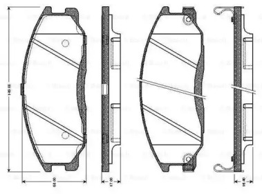 Комплект тормозных колодок BOSCH 0 986 TB2 816