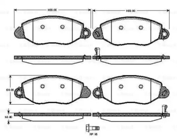 Комплект тормозных колодок BOSCH 0 986 TB2 817