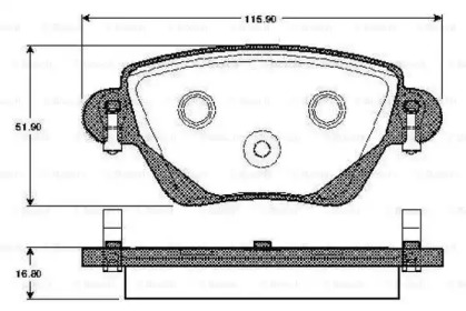 Комплект тормозных колодок BOSCH 0 986 TB2 820