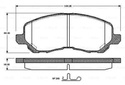 Комплект тормозных колодок BOSCH 0 986 TB2 825