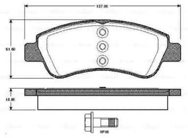 Комплект тормозных колодок BOSCH 0 986 TB2 830