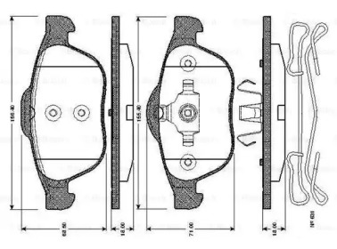 Комплект тормозных колодок BOSCH 0 986 TB2 831