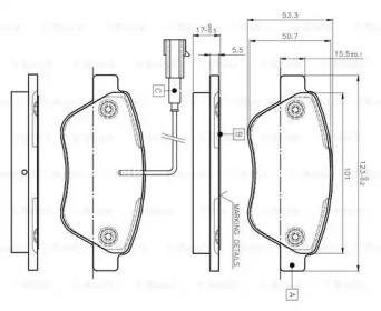 Комплект тормозных колодок BOSCH 0 986 TB2 836