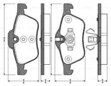 Комплект тормозных колодок BOSCH 0 986 TB2 840