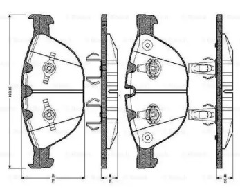 Комплект тормозных колодок BOSCH 0 986 TB2 847