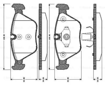 Комплект тормозных колодок BOSCH 0 986 TB2 848