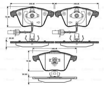 Комплект тормозных колодок BOSCH 0 986 TB2 849