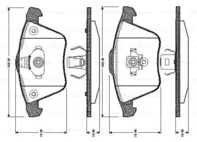 Комплект тормозных колодок BOSCH 0 986 TB2 850