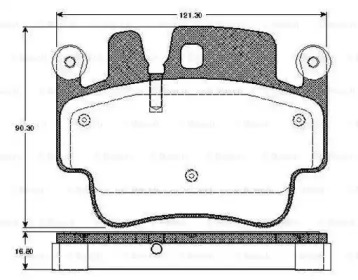 Комплект тормозных колодок BOSCH 0 986 TB2 854