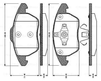 Комплект тормозных колодок BOSCH 0 986 TB2 859