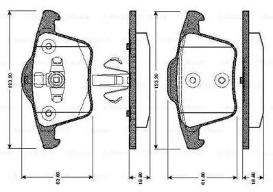 Комплект тормозных колодок BOSCH 0 986 TB2 863