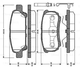 Комплект тормозных колодок BOSCH 0 986 TB2 866