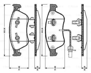 Комплект тормозных колодок BOSCH 0 986 TB2 868