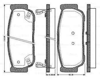 Комплект тормозных колодок BOSCH 0 986 TB2 870