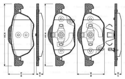 Комплект тормозных колодок BOSCH 0 986 TB2 873