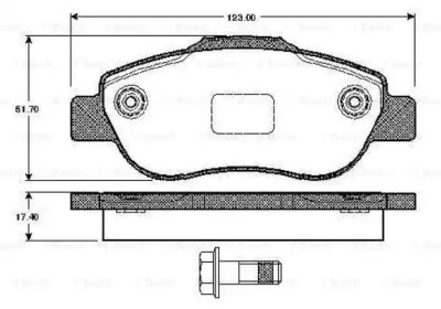 Комплект тормозных колодок BOSCH 0 986 TB2 879