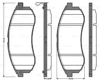 Комплект тормозных колодок BOSCH 0 986 TB2 888